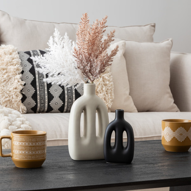 Set de 2 vaze ceramice Inu H20 și H14