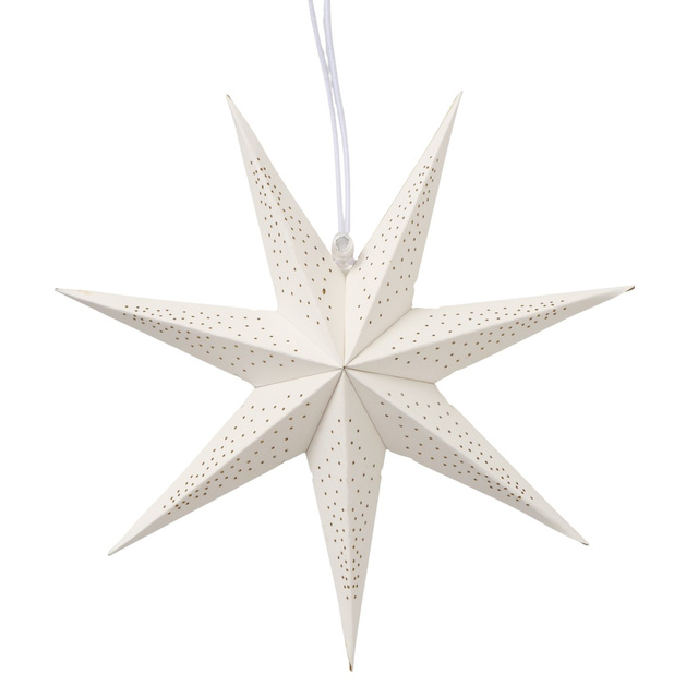 Stea decorativă din bambus pentru fereastră, KASSINA, Ø 20 cm, albă