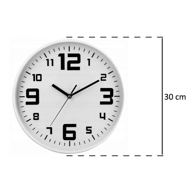 Ceas de perete cu mecanism silentios SILENCE, Ø 30 cm