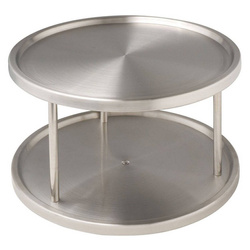 Placă rotativă, organizator pentru condimente - 2 niveluri, WENKO, argintiu