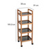 Etajeră mobilă din lemn de salcâm FONDI, 4 niveluri, înălțime 101,5 cm