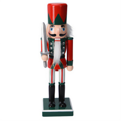 Bunicul de nuci, figură din lemn de pin, 25 cm