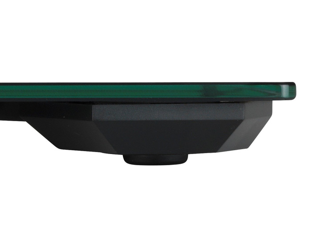 Cântar de baie LED, 30 x 30 cm, negru, WENKO