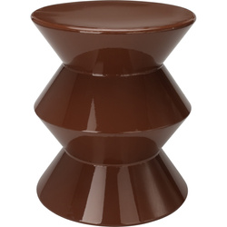 Masa coloană GISA, metalică, Ø 31 cm, maro închis