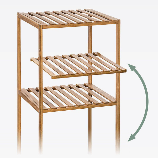 Raft de baie 5five Simple Smart, 142 x 32 x 35 cm, Lemn de bambus, Maro