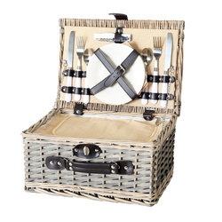 Cos de picnic din rachita cu accesorii ARIEGE, 28 x 18 cm