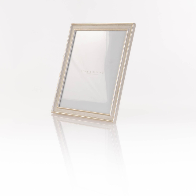 Ramă foto, imitație de lemn alb, 24 x 29 cm