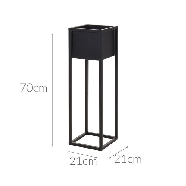 Un suport de flori patrat modern, de 70 cm, pentru living