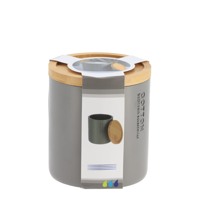 Recipient pentru dischete SAVA, capac din bambus, Ø 9,5 cm