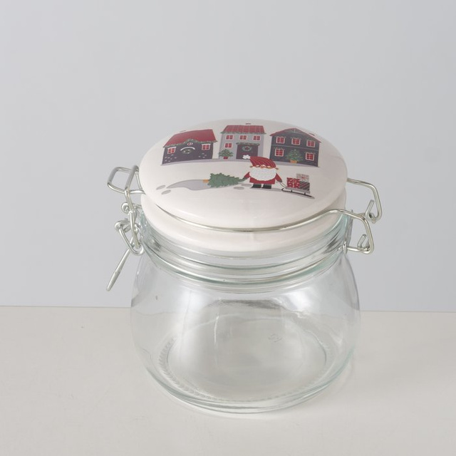 Borcan cu capac din porțelan MONTI, 450 ml