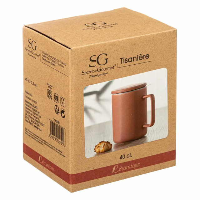 Cana cu infuzor si capac, NATURA, 400 ml