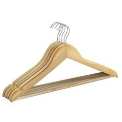 Umerase din lemn natural durabil, pentru haine, 5 bucăți, ECO