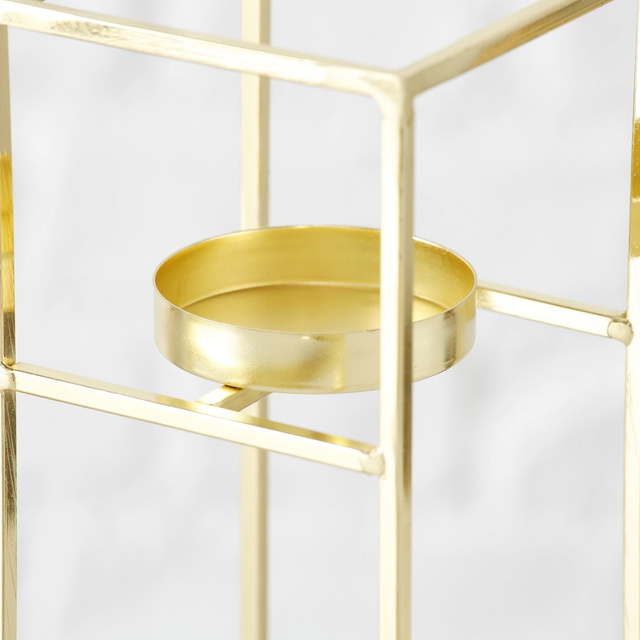 Set 2 suporturi  pentru lumanare,  auriu