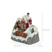 Figurina Atelier de jucarii si Moș Crăciun pe o scară cu iluminare LED