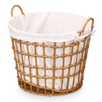 Coș de rufe țesut cu mânere, 44 x 43 x 50 cm