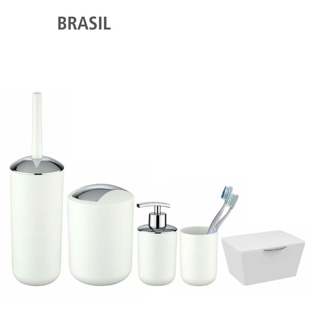 Coș de gunoi BRASIL, 6,5 l, WENKO, alb