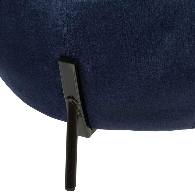 Taburet catifelat rotund CALABAZA, Ø 43,5 x 36 cm