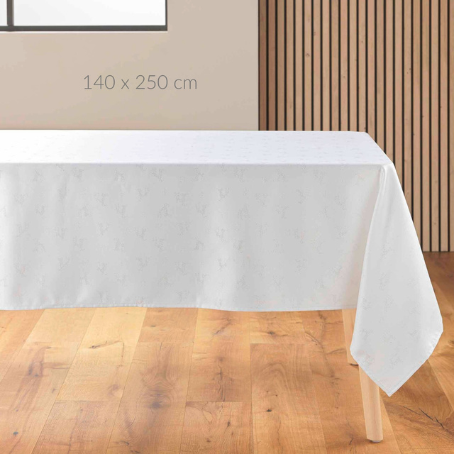 Fata de masă Jacquard cu decorațiuni argintii, YARN, 140 x 250 cm