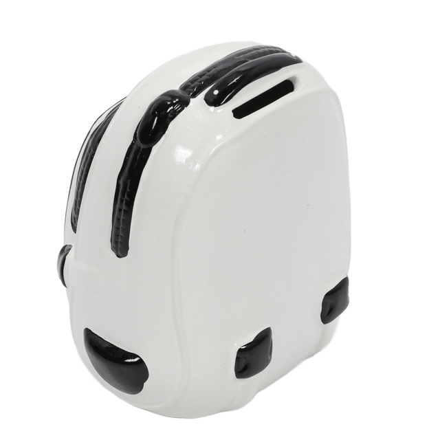 O pușculiță din ceramică colorată cu motiv de călătorie