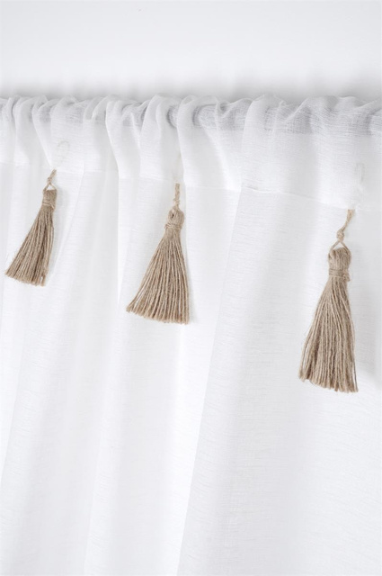 Perdea IBIZA cu ciucuri decorativi, 140 x 260 cm