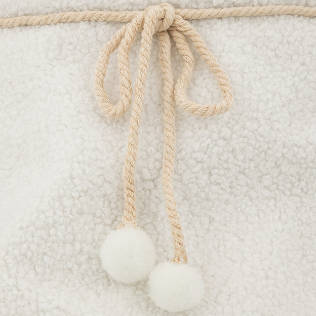 Fusta pentru brad de Craciun din plus alb, Ø 56 cm