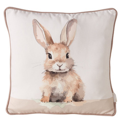 Pernă decorativă cu iepuraș HANSI, 45 x 45 cm