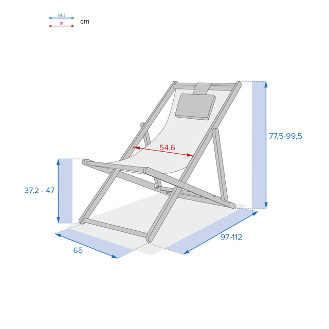 Sezlong din lemn de eucalipt MAHINI
