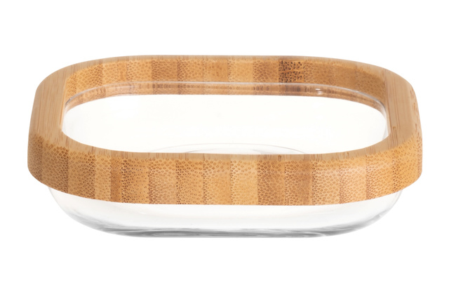 Borcan de bumbac ROPE, sticlă și bambus