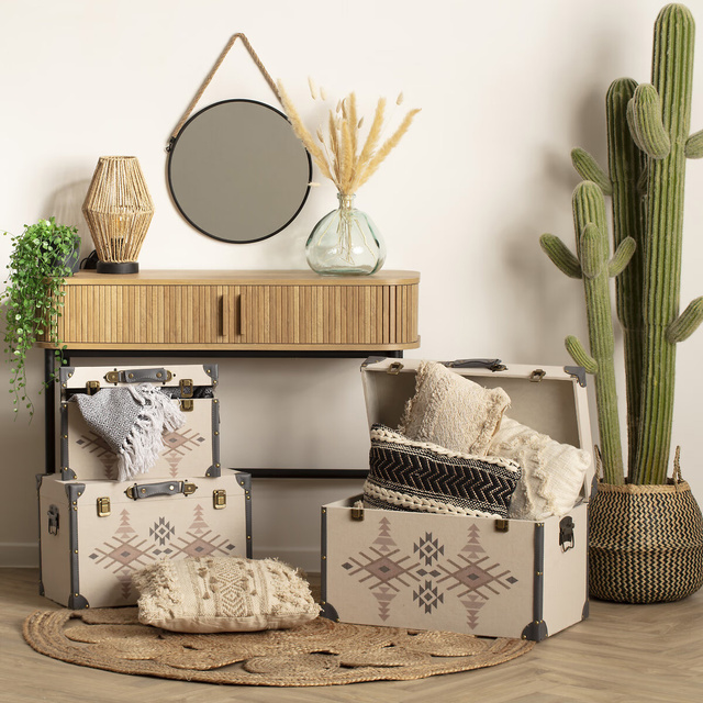 Covor decorativ din iută, Ø 120 cm, rotund