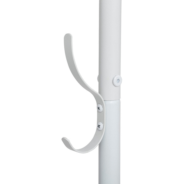 Suport de haine din metal alb cu cârlige