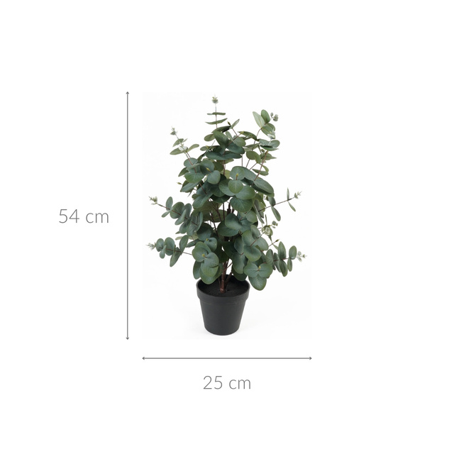 Eucalipt artificial în ghiveci EDEN, 54 cm