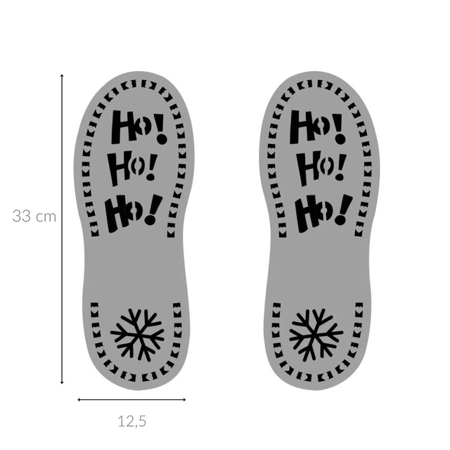 Sablon decorare, urme de pasi, PVC 33CM