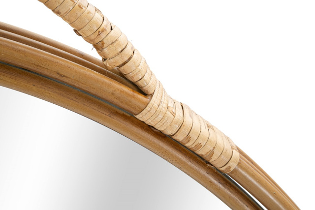 Oglinda de perete rotunda din ratan PANAMA, Ø 80 cm