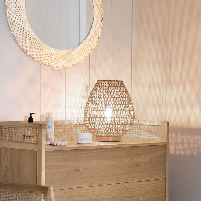 Lampă de masă ETEL cu abajur ajurat, 35,5 cm