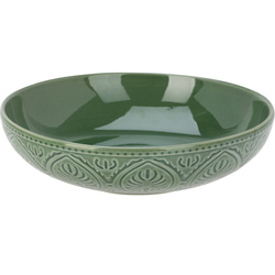 Placă adâncă din ceramică cu model canelat, Ø 20 cm