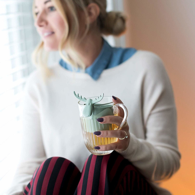 Infuzor de ceai RUDOLF, KOZIOL, albastru organic