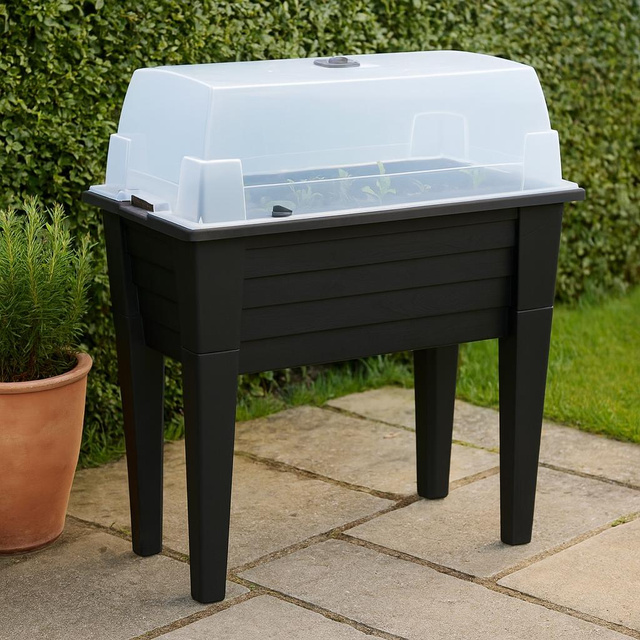 Mese de grădină pentru cultivare BOTANIC, mini-seră cu husă de protecție, 78 cm