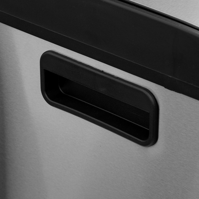 Coș de gunoi Ariane cu două compartimente, din oțel inoxidabil, cu pedală, 2 x 30 l