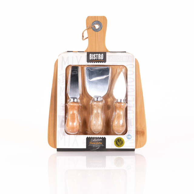 Tocator pentru branza + 3 cutite, set