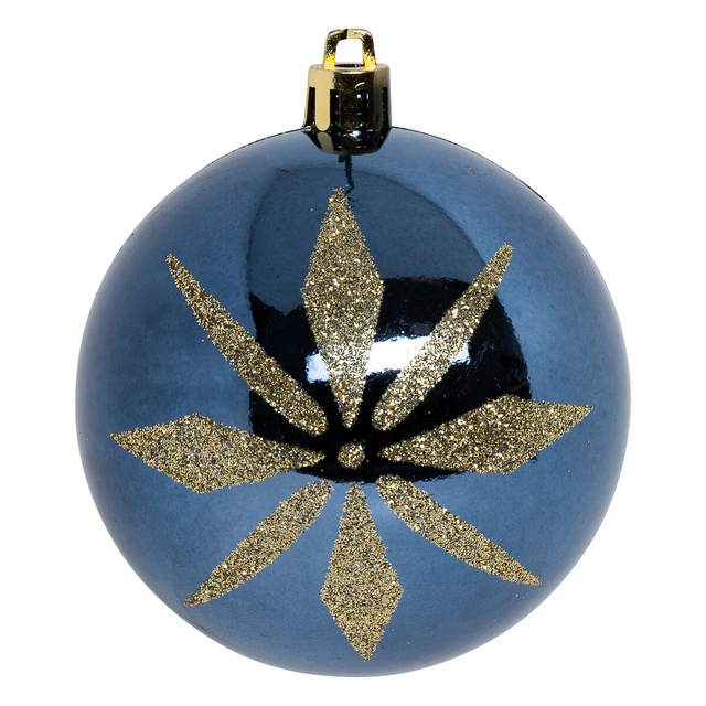 Set globuri cu decoratiuni aurii, 8 cm