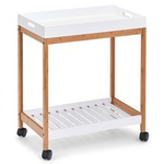 Masuta de cafea, Alb/Maro, 62x55x34 cm, ZELLER