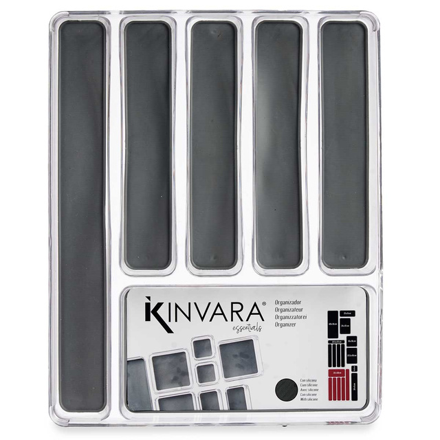 Organizator pentru sertar pentru tacâmuri, baza antiderapanta