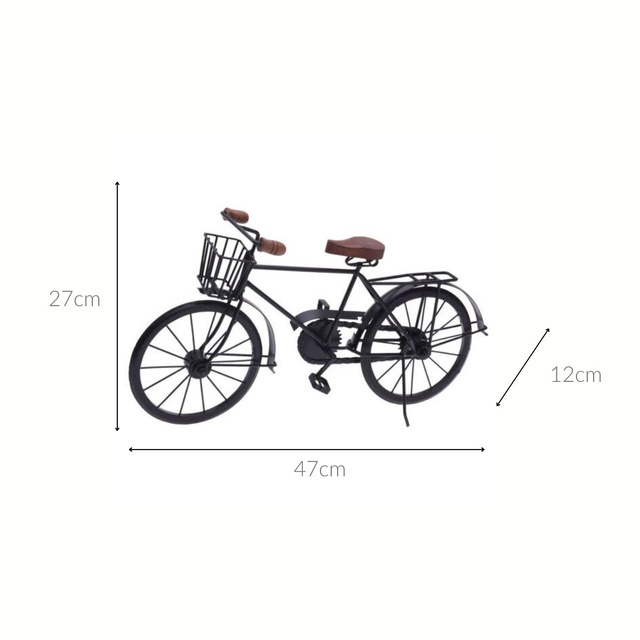 Decorare retro cu bicicletă, 47 x 12 x 27 cm
