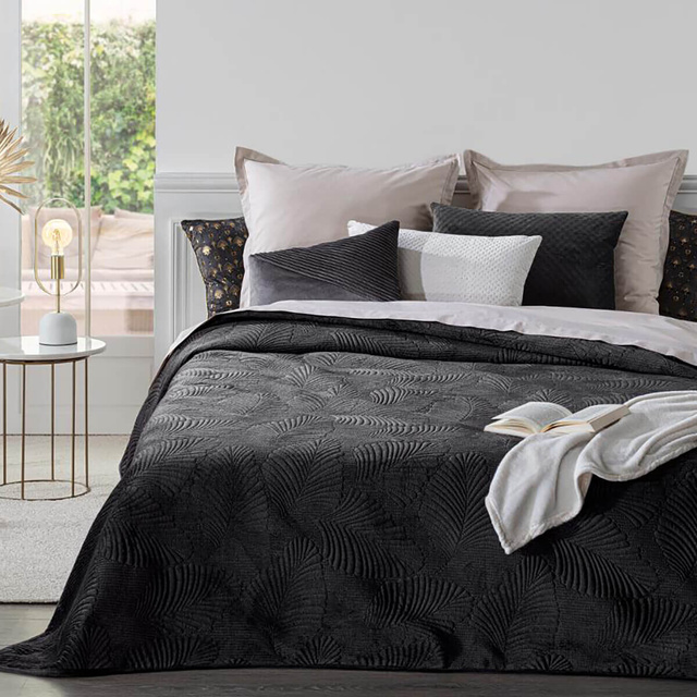 Pernă decorativă din catifea, 30 x 50 cm, antracit