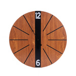 Ceas de perete cu cadran minimalist imitand lemnul, mdf, Ø 60 cm