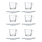 Serviciu de cafea din sticla transparenta, 190 ml