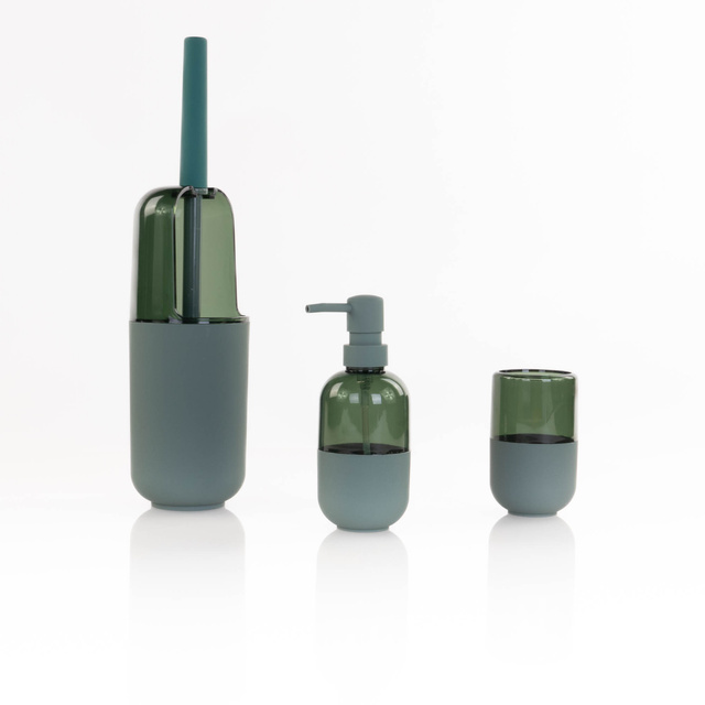 Dispenser sapun lichid din plastic, kaki, 7 x 17,5 cm