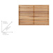 Grila de dus din lemn de salcam, 40 x 60 cm