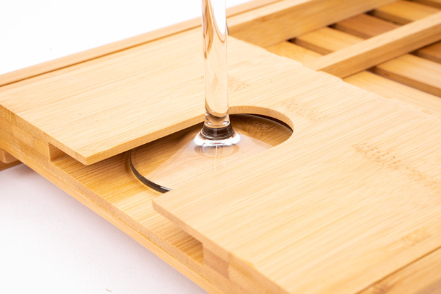 Raft extensibil pentru cadă din bambus, 70-105 cm