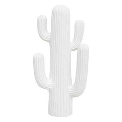 Ornament cactus exterior Rodrigo 58 cm înălțime alb